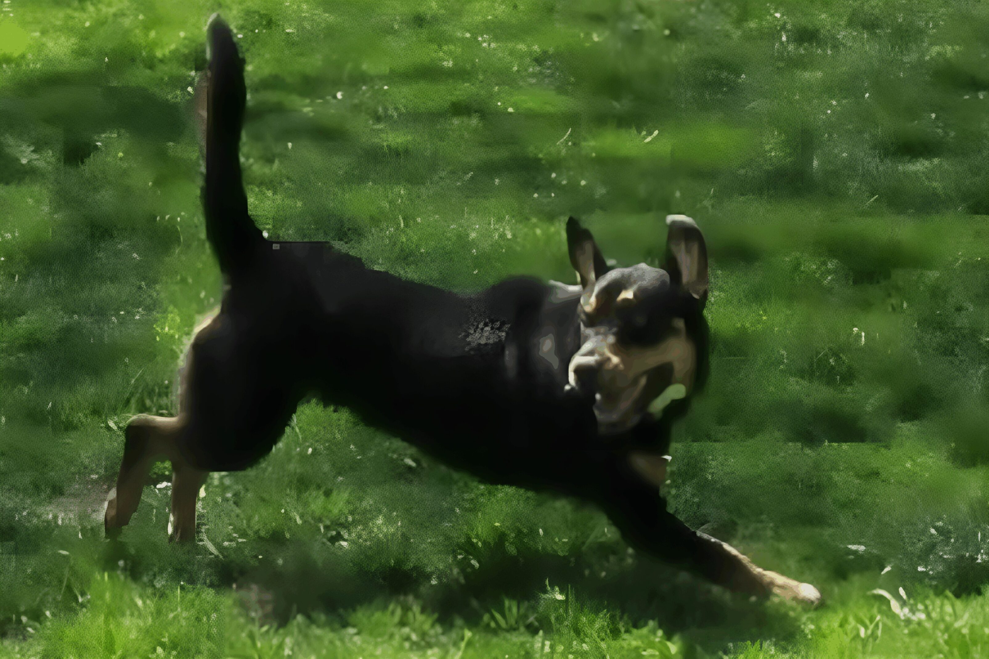 GettyImages-1822810638-2048x1365 (2)-Picsart-AiImageEnhancer A black and tan dog running on grass.